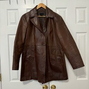 Vintage Dark Brown Leather Jacket